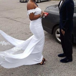 All White Prom Dress
